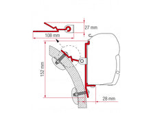 Carica l'immagine nel visualizzatore di Gallery, Kit staffa tendalino Voyageur Adapter C-U Fiamma
