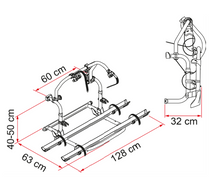 Carica l'immagine nel visualizzatore di Gallery, portabici per camper Fiamma PRO scheda tecnica