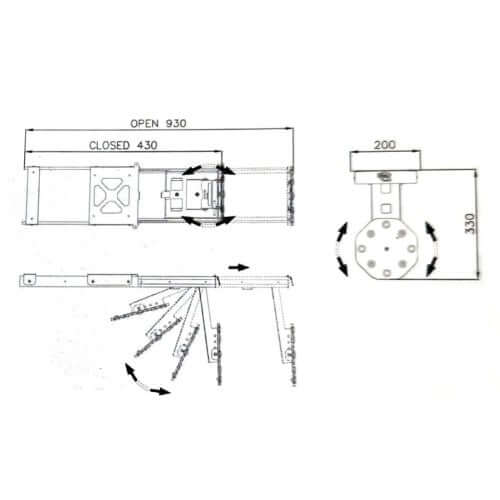 Porta Scopa E Mocio Estraibile, Organizzatore Estraibile Per Pentole E Padelle, Barra Appendiabiti Porta Armadio In Lega Di Alluminio Con Ganci Regolabili, Appendiabiti Per Cintura(10.23in-8 hook