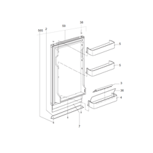 Carica l'immagine nel visualizzatore di Gallery, Scheda tecnica Ricambi frigorifero Dometic serie 5 mod. RM 5380 - Sportello