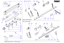 Carica l'immagine nel visualizzatore di Gallery, Scheda tecnica Ricambi per portabici comuni Thule Sport&Elite