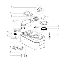 Carica l'immagine nel visualizzatore di Gallery, Ricambi cassetta wc Thetford C200 senza ruote
