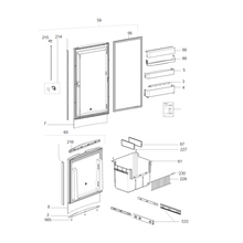 Carica l'immagine nel visualizzatore di Gallery, Scheda tecnica Ricambi frigorifero Dometic serie 9 Rmf 8505 Dx - Sportello