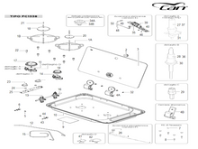 Carica l'immagine nel visualizzatore di Gallery, Scheda tecnica per ricambi piano cottura Can mod. FC 1338