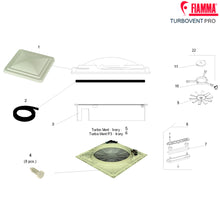 Carica l'immagine nel visualizzatore di Gallery, Ricambi oblò Fiamma Turbovent Pro e Vent