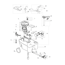 Carica l'immagine nel visualizzatore di Gallery, Ricambi cassetta wc Thetford C250 - 260