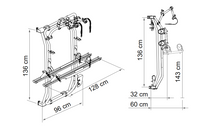 Carica l'immagine nel visualizzatore di Gallery, Carry bike frame Ducato per 3 bici o 2 E-Bike New 2022