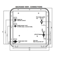 Carica l'immagine nel visualizzatore di Gallery, Collegamenti Boiler istantaneo a gas Imass per camper