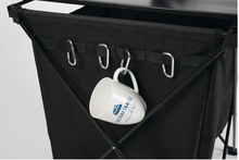 Carica l'immagine nel visualizzatore di Gallery, Tavolino Hugo contenitore in alluminio nero campeggio