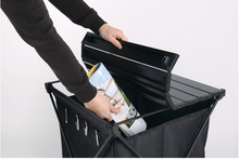 Carica l'immagine nel visualizzatore di Gallery, Tavolino Hugo contenitore in alluminio nero campeggio