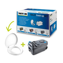 Carica l'immagine nel visualizzatore di Gallery, Kit Thetford Fresh-up Set cassetta WC C220 con maniglia e ruote
