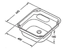 Carica l'immagine nel visualizzatore di Gallery, Lavello rettangolare linea 34 e coperchio di ricambio