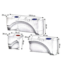 Carica l'immagine nel visualizzatore di Gallery, Scheda tecnica serbatoio acque grigie/acque bianche per VW T5/T6