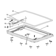 Carica l'immagine nel visualizzatore di Gallery, Ricambi cornice esterna oblò Dometic Midi Heki Style versione con barra