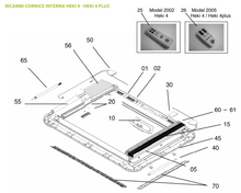 Carica l'immagine nel visualizzatore di Gallery, Ricambi cornice interna oblò Dometic Heki 4 - Heki 4 Plus