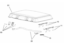 Carica l'immagine nel visualizzatore di Gallery, Ricambi cupola oblò Dometic midi Heki style versione con barra/manovella/elettrico