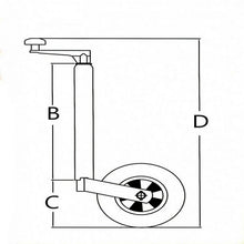 Carica l'immagine nel visualizzatore di Gallery, Ruotino d'appoggio in acciao zincato