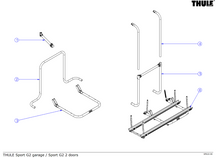 Carica l'immagine nel visualizzatore di Gallery, Scheda tecnica Ricambi portabici a parete Thule Sport g2 garage - 2 doors