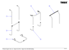 Carica l'immagine nel visualizzatore di Gallery, Scheda tecnica Ricambi portabici a parete Thule Sport g2 hobby
