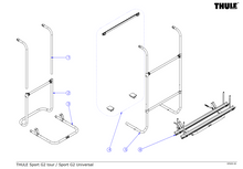 Carica l'immagine nel visualizzatore di Gallery, Scheda tecnica Ricambi portabici a parete Thule Sport g2 universal - tour