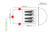 Carica l'immagine nel visualizzatore di Gallery, Tenda da campeggio conver Victoria 4