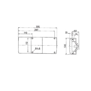Fanale mod. L542 posteriore Dx/Sx 4 funzioni per camper