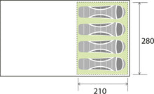 Carica l&#39;immagine nel visualizzatore di Gallery, Tenda da campeggio 4 posti modello Pure 4 mod. A.I.R. TECH Brunner
