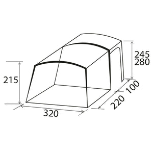 Tenda per minibus con struttura pneumatica modello Trails HC Brunner