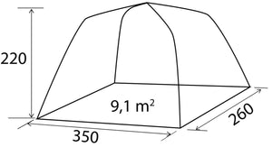 Misure Tenda laterale per van e minibus Brunner Rambler