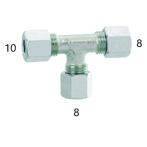 Raccordo in acciaio a T per camper