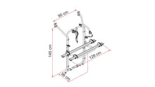 Carica l&#39;immagine nel visualizzatore di Gallery, Portabici Fiamma VW T5/T6 con portellone unico

