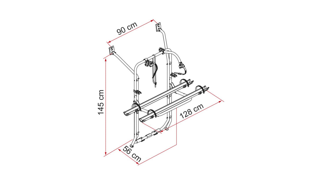 Portabici Fiamma VW T5/T6 con portellone unico