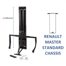 Carica l&#39;immagine nel visualizzatore di Gallery, Kit cinture Renault Master Standard Puntone Dritto per sicurezza seggiolino van camperizzato misure
