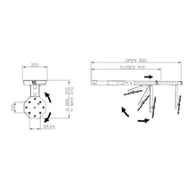Carica l'immagine nel visualizzatore di Gallery, Supporto TV a Soffitto Estraibile con Rotazione per Camper
