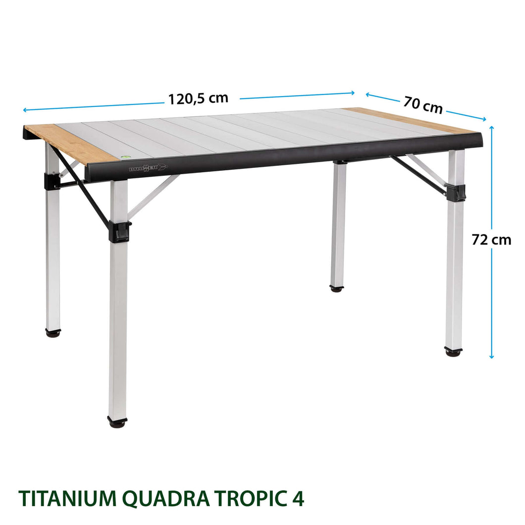 Misure Tavolo arrotolabile da campeggio Brunner Titanium Quadra Tropic 4