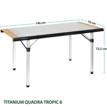 Carica l&#39;immagine nel visualizzatore di Gallery, Misure Tavolo arrotolabile da campeggio Brunner Titanium Quadra Tropic 6
