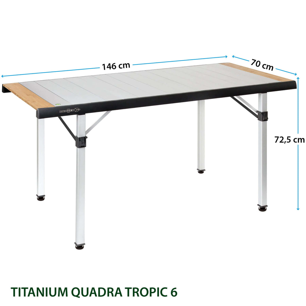 Misure Tavolo arrotolabile da campeggio Brunner Titanium Quadra Tropic 6