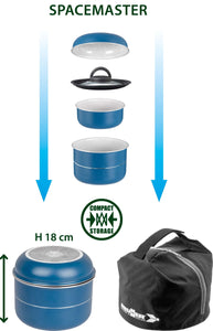 Set di pentole da campeggio Brunner Carezza Spacemaster 7+1 Ø20 Vacublock