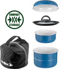 Carica l&#39;immagine nel visualizzatore di Gallery, Set pentole da campeggio Brunner Carezza Spacemaster 7+1 Ø22 Vacublock
