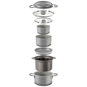 Set pentole da campeggio Brunner Gourmet Rock NG 9+1 Ø22