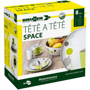 Scatolo Set piatti da campeggio Brunner TÊTE-Â-TÊTE Space