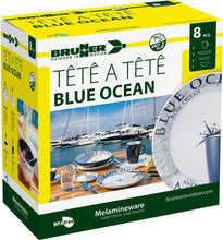 Carica l&#39;immagine nel visualizzatore di Gallery, Scatolo Set piatti da campeggio Brunner TÊTE-Â-TÊTE Blue Ocean
