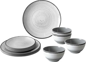 Stone Touch Melamina Set Stoviglie Da Campeggio Brunner Per 4 Persone - 12 Pezzi In Melamine Stone Touch, Resistente E Lavabile In Lavastoviglie Set Per Picnic E Viaggi Stone Touch Melamina Set Stoviglie Da Campeggio Brunner Per 4 Persone - 12 Pezzi In Melamine Stone Touch, Resistente E Lavabile In Lavastoviglie Set Per Picnic E Viaggi