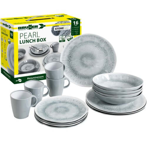 Set stoviglie da campeggio Brunner Lunch Box Pearl