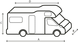 Schema misure Copertura per camper Brunner Camper Cover 6M