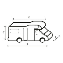 Carica l&#39;immagine nel visualizzatore di Gallery, Scheda misure Copertura per camper Brunner Camper Cover Design 12M
