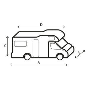 Scheda misure Copertura per camper Brunner Camper Cover Design 12M