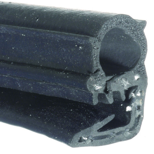 Bobina 10 MT di Guarnizione Armata Nera per Sportelli con EPDM e Lamierino