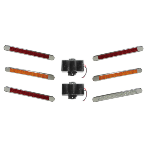 Kit da 6 barre LED 260 mm con 2 resistenze di carico per camper