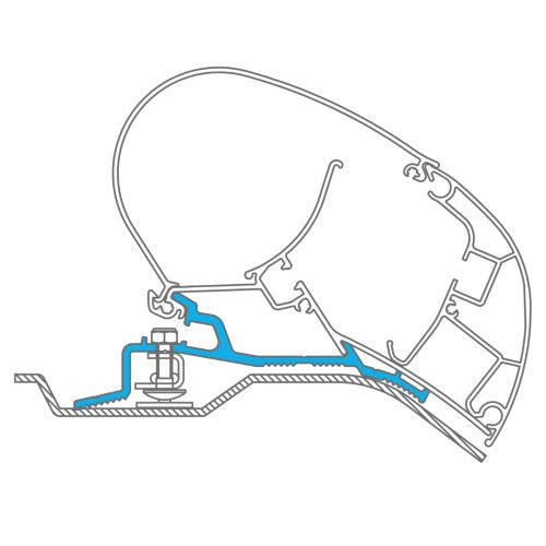 Set 3 adattatori Dometic per tendalino PerfectRoof PR2000/2500 compatibili Ducato, Jumper, Boxer, Movano ’22 H2 van e caravan